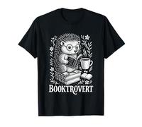 Hedgehog, Amante dei Libri, Biblioteca, Lettura del caffè, Animale nel Bosco Maglietta