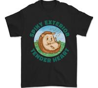 Hedgehog Borchie Esterno Gara D'Appalto Cuore T-Shirt 100% Cotone