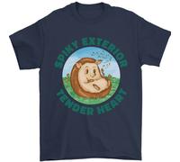 Hedgehog Borchie Esterno Gara D'Appalto Cuore Uomo T-Shirt 100% Cotone