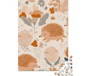 Hedgehog Garden Fabric Panel Jigsaw Puzzle Impossible 1000 Pezzi Decorazione Per La Casa. Giochi Rilassamento E Intelligence Per Adulti E Ragazzi Da 14 Anni 70x50cm/1000pcs