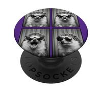 Hedgehog in Sunglasses Funny Photobooth Selfie Animal Lover PopSockets PopGrip Adesivo