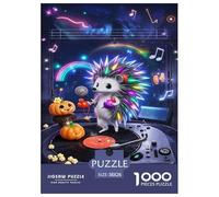 Hedgehog Jigsaw Puzzle Impossibili 1000Pcs Decorazione Per La Casa. Giochi Rilassamento E Intelligence Per Adulti E Ragazzi Da 14 Anni 38x26cm/1000pcs