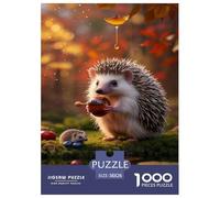 Hedgehog Jigsaw Puzzle Impossible 1000Pcs Decorazione Per La Casa. Rilassamento E Intelligence Per Adulti E Ragazzi Da 14 Anni 38x26cm/1000pcs