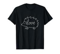 Hedgehog Love Line Art, simpatico animale dei boschi, amante del riccio Maglietta