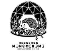 Hedgehog Monochrome Coloring Book: 45 Fun Designs for Relaxation and Creativity, Ideal for All Ages