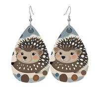 Hedgehog Polka Dot Orecchini Moda Pendenti Stampato Orecchini In Pelle Per Feste Donne