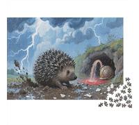 Hedgehog Puzzle 1000 Pezzi Puzzle Per Adulti Violent Storm Puzzle Difficile Sfida Rilassamento E Intelligence Decorazione Della Famiglia 1000pcs (75x50cm)