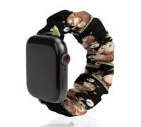Hedgehog Scrunchie Cinturino di ricambio morbido elastico compatibile con Apple Watch, 38mm/40mm, Acciaio inossidabile, Nessuna pietra preziosa