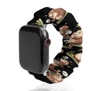 Hedgehog Scrunchie Cinturino di ricambio morbido elastico compatibile con Apple Watch, 42mm/44mm, Acciaio inossidabile, Nessuna pietra preziosa