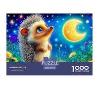 Hedgehog Stargazing Puzzle Ispirato Ai Capolavori Dei Musei - 1000 Pezzi Con Immagini D'Arte Di Profondo Impatto Visivo - Per Divertirsi E Regalare, Consigliato 14+ 70x50cm/1000pcs