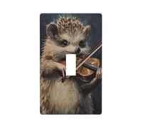 Hedgehog Suona il violino Copertura interruttore della luce decorativo singolo Toggle 1 Gang Piastra da parete per cucina fattoria camera da letto bagno Art Decor