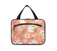 Hedgehogs - Borsa da viaggio da donna con gancio, motivo cartone animato, con gancio, kit da barba chic per palestra da donna maleta para maquillaje L