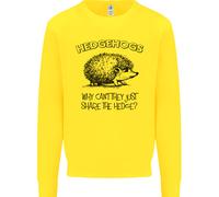 Hedgehogs Just Share The Hedge Divertente Bambini Felpa Maglione