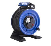 HEDI Tamburo avvolgicavo in plastica generazione, generazione 7 Companion, diametro 250 mm, cavo in gomma neoprene da 25 m, presa a 3 prese con contatto di protezione, 250 V, K7A25NTF