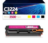 HEDIR Cartuccia Toner MC3224 Nero/Ciano/Magenta/Giallo C3210C0 C3210K0 C3210M0 C3210Y0 Cartucce Toner ad Alta capacità C3224 Sostituzione per Stampante Lexmark C3224 C3326 MC3224 MC3326,M-3500 Pages