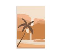 Hedlektio Poster minimalista con paesaggi della natura, su tela, per ufficio, casa, decorazione da parete, idea regalo, 50 x 75 cm