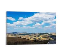 Hedlektio Poster su tela con paesaggio della campagna della Basilicata, decorazione artistica da parete per ufficio, casa, regalo, 30 x 45 cm