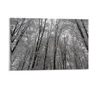 Hedlektio Poster su tela con paesaggio invernale dopo la neve, decorazione artistica da parete per ufficio, casa, regalo, 60 x 90 cm