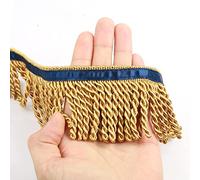 HedongHexi Bullion Fringe Trim e abbellimenti 5/10 m x 5,5 pollici finiture in tessuto cucito decorazione fai da te per vestiti oro bordo frangia