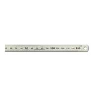hedue® Righello metallo 15 cm | Righello in metallo con scala millimetrica, righello in acciaio inox, riga professionale, 150 mm