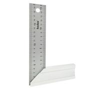 hedue® Squadra alluminio graduata 20 cm - squadretta metallo per falegname e carpentiere, squadra 45 gradi