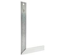 hedue® Squadra alluminio graduata 40 cm - squadretta metallo per falegname e carpentiere, squadra 45 gradi