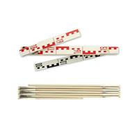 Hedue® Stadia pieghevole in legno 3 m - Metro pieghevole in legno con graduazione E sul fronte e scala in mm sul retro