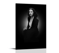 Hedy Lamarr - Poster decorativo da parete in bianco e nero, stampa artistica su tela, poster decorativo moderno, per camera da letto, 20 x 30 cm