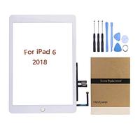 Hedywei Schermo Tattile di Ricambio per iPad 6 Gen A1893 A1954 (2018 9.7 inch) Touch Screen Digitizer con Kit utensile (Bianco)
