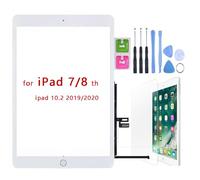 Hedywei Schermo Tattile di Ricambio per iPad 7 Gen A2197 A2198 A2200 (2019 10.2 inch) Touch Screen Digitizer con Kit utensile (Bianco)
