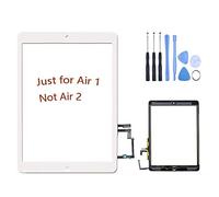 Hedywei Schermo Touch Glass Digitizer di ricambio per iPad air iPad 5 con Tasto HOME Bianco