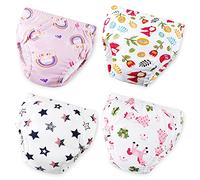 Heekcaa Potty Training Underwear Girls 2T, 3T, 4T, Biancheria Intima per Neonate, Confezione da 4 (3 Anni, Rosa)