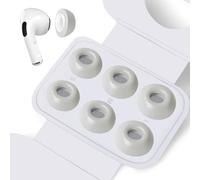 HEEKIM Gommini per Air pods Pro/Air pods Pro 2 Schiuma Di Memoria 3 Paia con Foro per La Riduzione Del Rumore, Auricolari di Ricambio Adatti Alla Custodia di Ricarica (S/M/L) (Ombra della luna Bianco)