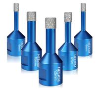 HEEKIM Punta diamantata M14 per piastrelle, sega a tazza diamantata per piastrelle, porcellana, ceramica, marmo, granito (5 pezzi, diametro 6, 6, 8, 10, 12 mm)