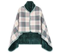 heekpek Sciarpa Grande Invernale Sciarpa Scialle Donna Caldo Coperta Scialle con Bottone Plaid Poncho Scialle Pile Multifunzione Sciarpa Oversize in 2 Taglie, Verde(100 * 140cm)