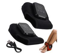 Heel Massager - Rechargeable Heel Wrap Warmer, Foot Renew Massager with Adjustable Heat Settings, Deep Tissue Compression Sleeve, Therapeutic Ankle Relaxation for Elderly Men Women Adults