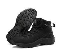 HeelVirtuosa Scarponi da Trekking Resistenti da Uomo con Supporto Alto for la Caviglia, Suola in Gomma Antiscivolo e Rete Traspirante(Black,43 EU)