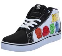 HEELYS Racer Mid, Scarpe con Le Ruote Uomo, Nero, Bianco, Giallo, 47 EU