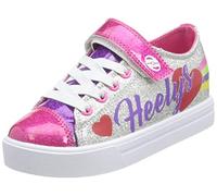 Heelys Snazzy X2, Scarpe da Ginnastica Bambini e Ragazzi, Cuore Arcobaleno Argento, 30 EU