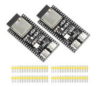 Heemol per ESP32 S3 N16R8 DevKitC-1 moduli, per schede di sviluppo ESP32 S3 con WiFi, Bluetooth 5.0 per Arduino, USB C, connettore pin non saldato, 2 pezzi