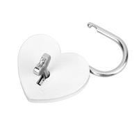HEEPDD 1,8 X 2.3 Pollici Blocco Cardiaco, Desiderio di Cuore Colorato Squisito Lucchetto di Metallo con Chiave, Forniture per L'artigianato per la Casa per Chiusura Sportiva, Bagagli, (WHITE)