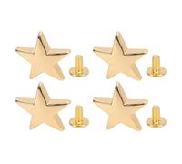 HEEPDD 10 Borchie a Forma di Stella, Rivetti per Artigianato Fai da Te, Rivetti di Facile Installazione per Scarpe, Borse e Abbigliamento 10 Borchie a Forma di Stella, Metallo in Lega di Zinco e