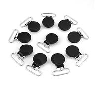 HEEPDD 10 Pezzi 25mm Clip Bretella, Clip a Forma di Cuore in Metallo con Inserto a Forma di Cuore per Porta Giocattoli Artigianali per Giocattoli(10 * 8 * 5cm-Nero)