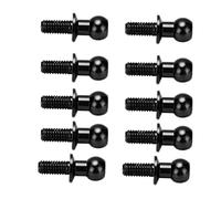 HEEPDD 10 Pezzi di Collegamento a Vite a Sfera di Metallo per TT01, Squisito Berlina in Lega di Collegamento a Sfera in Lega per Auto RC per Auto (Black)
