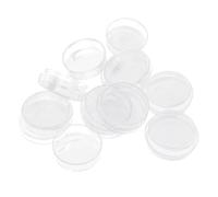 HEEPDD 10 Pezzi di Piatti in Plastica in Plastica con Coperchi, Piatto di Cultura del Polistirolo Trasparente, Diametro di 35 Mm Impilabili per Progetti Scientifici Scolastici Ed Esperimenti di