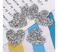 HEEPDD 10 Pezzi Squisiti Applicazioni di Diamanti Imitazione a Forma di Cuore per Accessori per Abbigliamento e Decorazioni per Scarpe, Abbigliamento per Immersioni a Caldo per Cerotto per Alta
