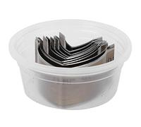 HEEPDD 10 Pezzi Taglierino per Pelle, Punzone a Forma di V, estremità Basse Rotonde e Quadrate per Progetti di Lavorazione della Pelle Fai da Te 10 Pezzi Taglierino per, Acciaio, Pelletteria e