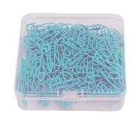 HEEPDD 100 Pezzi di Fermagli per Carta a Forma di Punto Interrogativo, per Segnalibri, Segnapagina, Forniture per Ufficio, Scuola e Casa in Ferro Battuto con Scatola di (BLUE)