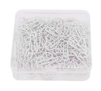 HEEPDD 100 Pezzi di Fermagli per Carta a Forma di Punto Interrogativo, per Segnalibri, Segnapagina, Forniture per Ufficio, Scuola e Casa in Ferro Battuto con Scatola di (WHITE)