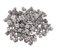 HEEPDD 100 Pezzi Ferma Orecchini in Acciaio Inossidabile Pochette a Farfalla Tappi per Orecchini di Ricambio Ipoallergenici per a Bottone, Risultati di Gioielli a Tenuta per (8mm 100PCS)